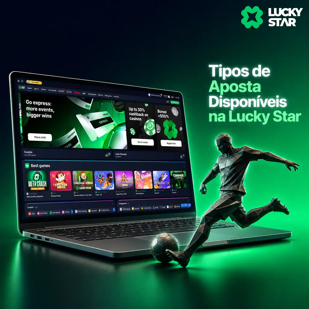Boletim de apostas da Lucky Star com opções simples, múltipla e sistema, além de apostas pré-jogo e ao vivo.